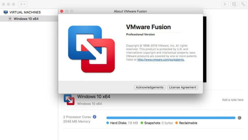 Vmware fusion mac